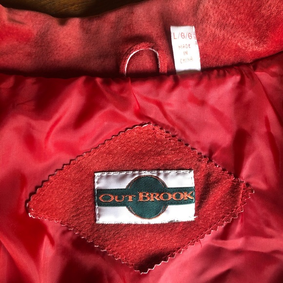 { outbrook } genuine leather vintage red bomber - Picture 4 of 8